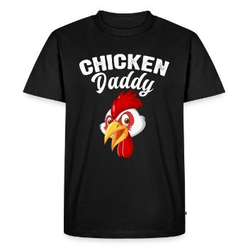 Chicky Daddy-For all cocks in the basket - Men's Premium Organic T-Shirt - black - Front - Nico (187cm)