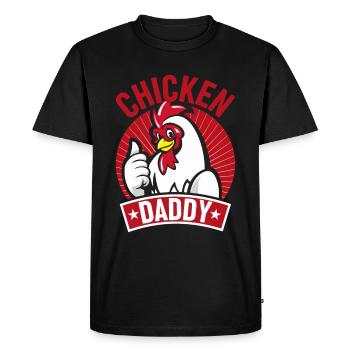 Chicky Daddy-For all cocks in the basket - Men's Premium Organic T-Shirt - black - Front - Nico (187cm)