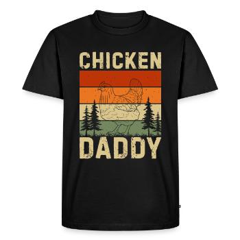 Chicky Daddy-For all cocks in the basket - Men's Premium Organic T-Shirt - black - Front - Nico (187cm)