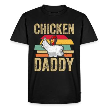 Chicky Daddy-For all cocks in the basket - Men's Premium Organic T-Shirt - black - Front - Nico (187cm)