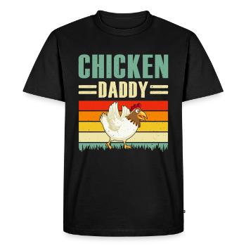 Chicky Daddy-For all cocks in the basket - Men's Premium Organic T-Shirt - black - Front - Nico (187cm)