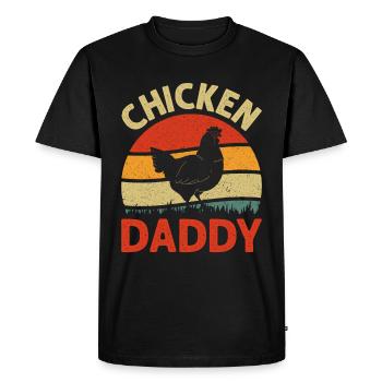 Chicky Daddy-For all cocks in the basket - Men's Premium Organic T-Shirt - black - Front - Nico (187cm)