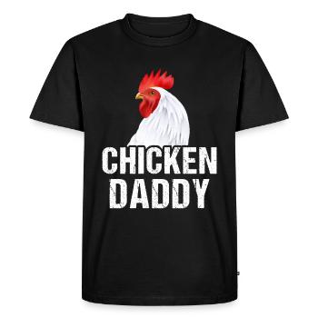 Chicky Daddy-For all cocks in the basket - Men's Premium Organic T-Shirt - black - Front - Nico (187cm)
