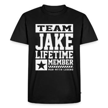 Team Jake Lifetime Member Funny Name Jake - Men's Premium Organic T-Shirt - black - Front - Nico (187cm)