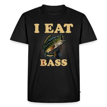 I EAT (B)ASS - Men's Premium Organic T-Shirt - black - Front - Nico (187cm)