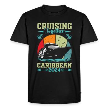 Caribbean Cruise Command 2024 - Men's Premium Organic T-Shirt - black - Front - Nico (187cm)