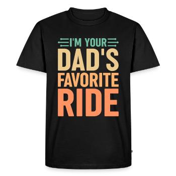 Le véhicule préféré de votre père - T-shirt Premium bio Homme - noir - Devant - Nico (187cm)
