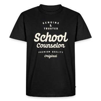 Funny Job Occupation School Counselor - Men's Premium Organic T-Shirt - black - Front - Nico (187cm)