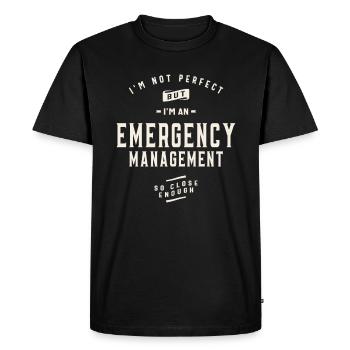 Funny Job Occupation Emergency Management - Men's Premium Organic T-Shirt - black - Front - Nico (187cm)