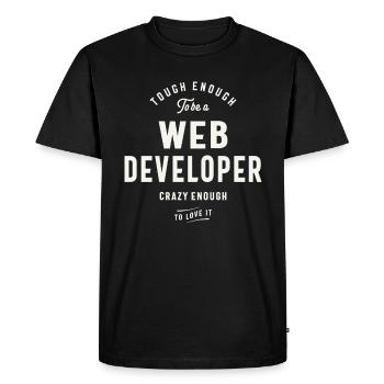 Tough Enough to Be a Web Developer - Men's Premium Organic T-Shirt - black - Front - Nico (187cm)