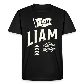 Team Liam Lifetime Member Personalized Name Liam - Men's Premium Organic T-Shirt - black - Front - Nico (187cm)
