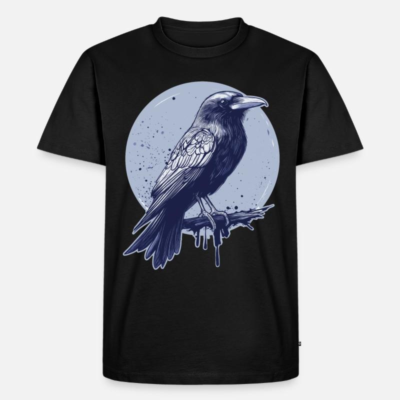 Rabe Krähe - Männer Premium Bio T-Shirt - Schwarz