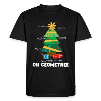 Géométrie de Noël, arbre de Noël et mathématiques - T-shirt Premium bio Homme - noir - Devant - Nico (187cm)