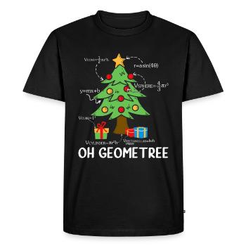 Géométrie de Noël, arbre de Noël et mathématiques - T-shirt Premium bio Homme - noir - Devant - Nico (187cm)