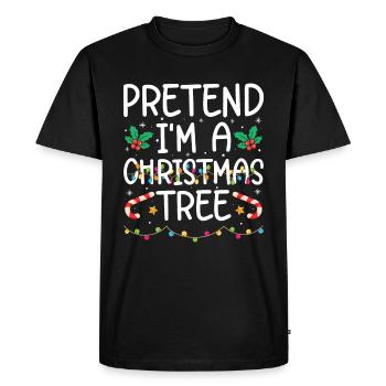 Je suis un sapin de Noël Noël - T-shirt Premium bio Homme - noir - Devant - Nico (187cm)