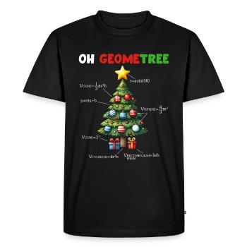 Géométrie de Noël, arbre de Noël et mathématiques - T-shirt Premium bio Homme - noir - Devant - Nico (187cm)