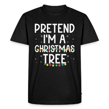 Je suis un sapin de Noël Noël - T-shirt Premium bio Homme - noir - Devant - Nico (187cm)