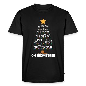 Géométrie de Noël, arbre de Noël et mathématiques - T-shirt Premium bio Homme - noir - Devant - Nico (187cm)