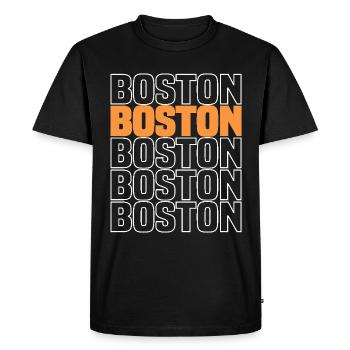 Meilleur drôle de Boston Boston - T-shirt Premium bio Homme - noir - Devant - Nico (187cm)