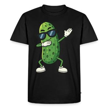 Cool Dancing Cornichon Dabbing Lunettes de soleil de dessin animé - T-shirt Premium bio Homme - noir - Devant - Nico (187cm)