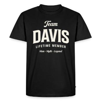 Team Davis Lifetime Member Funny Name Davis - Men's Premium Organic T-Shirt - black - Front - Nico (187cm)