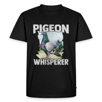 Pigeons Whisperer Pigeon Whisperer Pigeon éleveur - T-shirt Premium bio Homme - noir - Devant - Nico (187cm)