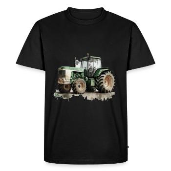 Tracteur - Tracteur - Agriculteur - Agriculteur - T-shirt Premium bio Homme - noir - Devant - Nico (187cm)