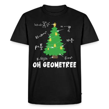 Oh Geometree Merry Christmas Math Arithmétique - T-shirt Premium bio Homme - noir - Devant - Nico (187cm)
