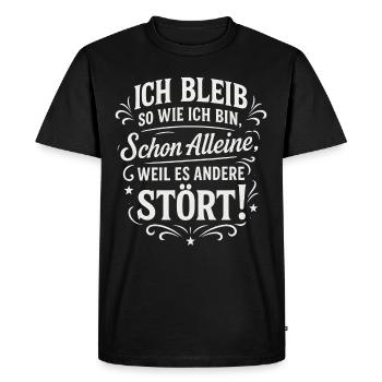 Paroles ironiques sarcastiques drôles - T-shirt Premium bio Homme - noir - Devant - Nico (187cm)