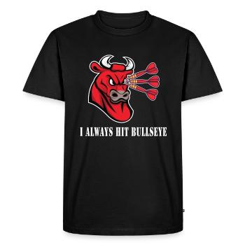 Je frappe toujours la chemise à fléchettes bullseye - T-shirt Premium bio Homme - noir - Devant - Nico (187cm)