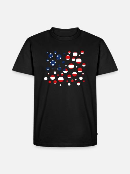 America Amerika - Männer Premium Bio T-Shirt - Schwarz