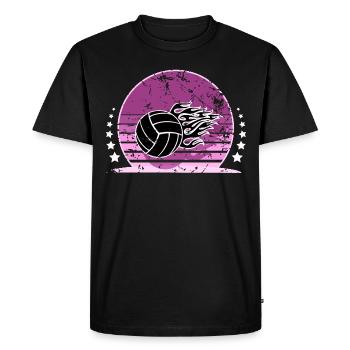 Volley-ball - T-shirt Premium bio Homme - noir - Devant - Nico (187cm)