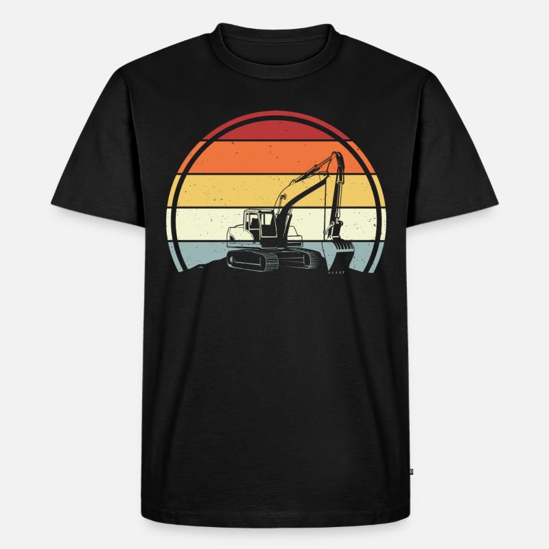 Bagger - Männer Premium Bio T-Shirt - Schwarz