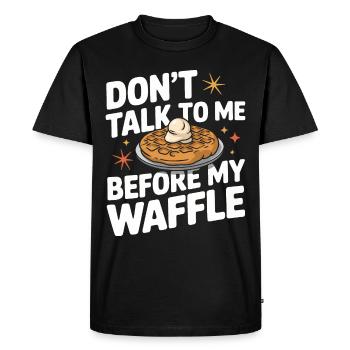 Gaufres Bonbons pour le petit-déjeuner - T-shirt Premium bio Homme - noir - Devant - Nico (187cm)