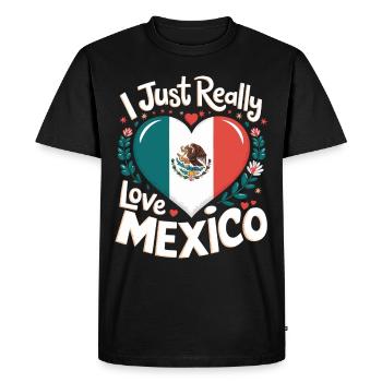 Mexique Mexique Mexicain Espagnol - T-shirt Premium bio Homme - noir - Devant - Nico (187cm)