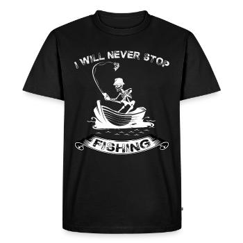 fisherman - Men's Premium Organic T-Shirt - black - Front - Nico (187cm)