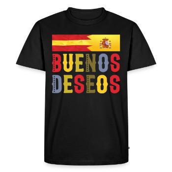 Buenos Deseos- Congratulations Tshirt - Men's Premium Organic T-Shirt - black - Front - Nico (187cm)