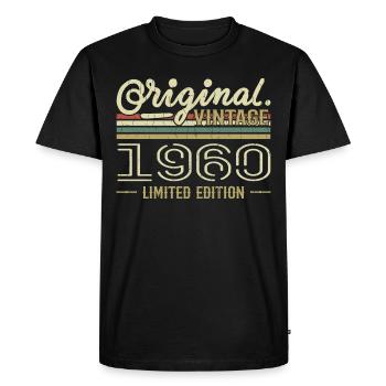 1960 Anniversaire Rétro 1960 Original 1960 Vintage - T-shirt Premium bio Homme - noir - Devant - Nico (187cm)