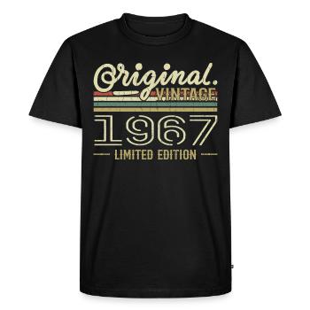 1967 Anniversaire Rétro 1967 Original 1967 Vintage - T-shirt Premium bio Homme - noir - Devant - Nico (187cm)