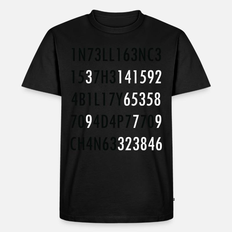Intelligence-Citation from Science Intelligence Nerd - Men's Premium Organic T-Shirt - black