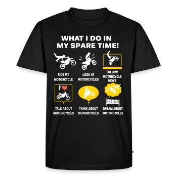 motocross rider I love motorcycle gift funny moto - T-shirt Premium bio Homme - noir - Devant - Nico (187cm)