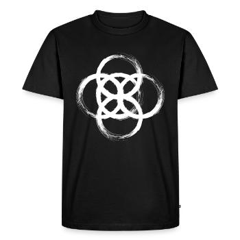 Symbole celtique Roue d’être - T-shirt Premium bio Homme - noir - Devant - Nico (187cm)