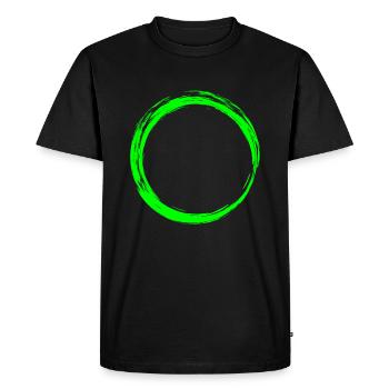 Circle Icon Design Green - Men's Premium Organic T-Shirt - black - Front - Nico (187cm)