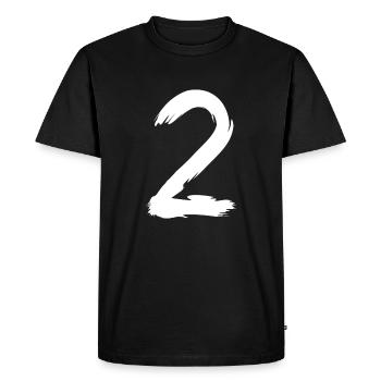 Numéro 2 Brosse - T-shirt Premium bio Homme - noir - Devant - Nico (187cm)