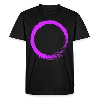Vecteur cercle violet - T-shirt Premium bio Homme - noir - Devant - Nico (187cm)