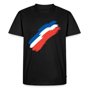 Drapeau drapeau de la France - T-shirt Premium bio Homme - noir - Devant - Nico (187cm)