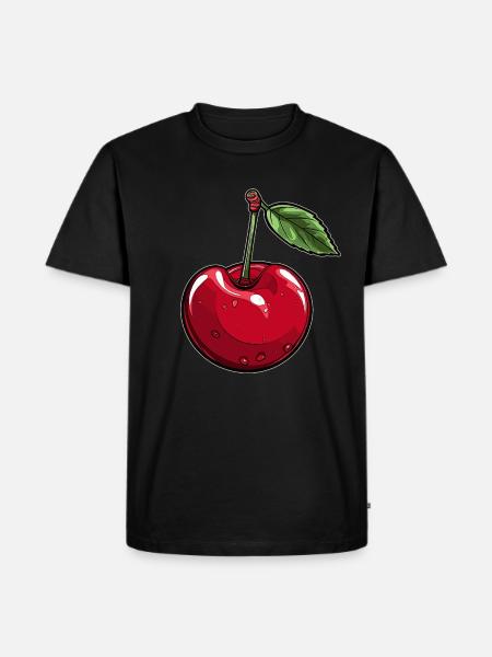 Red Cherry Cherry - Men's Premium Organic T-Shirt - black