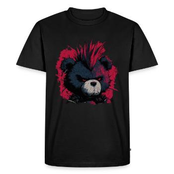Cute Punk Teddy Bear - Men's Premium Organic T-Shirt - black - Front - Nico (187cm)