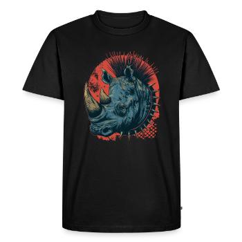 Fantasy Punkrock Rhino - T-shirt Premium bio Homme - noir - Devant - Nico (187cm)