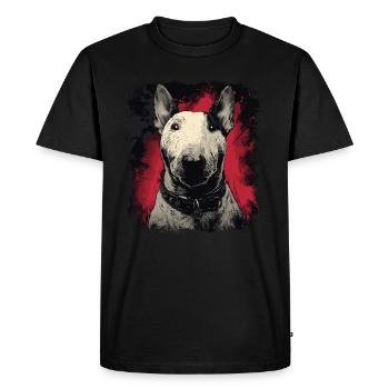 Bull terrier - T-shirt Premium bio Homme - noir - Devant - Nico (187cm)